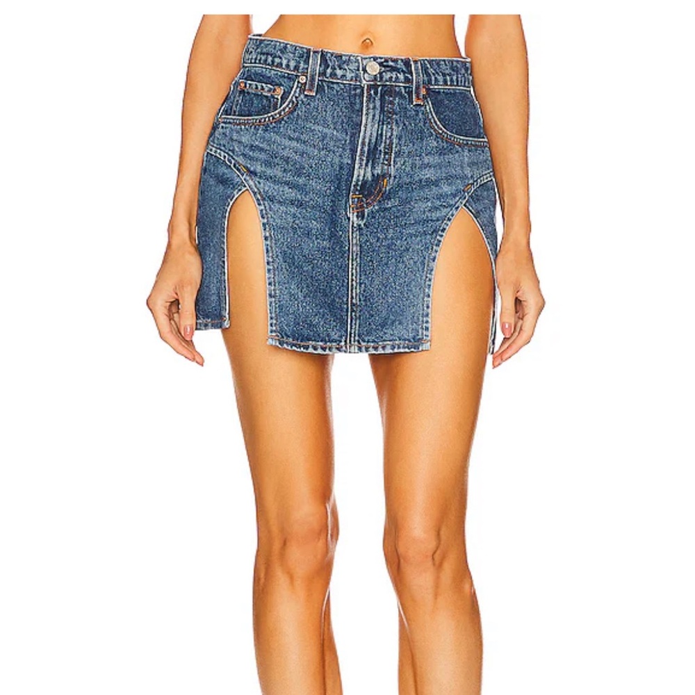 GRLFRND Denim Mini Skirt